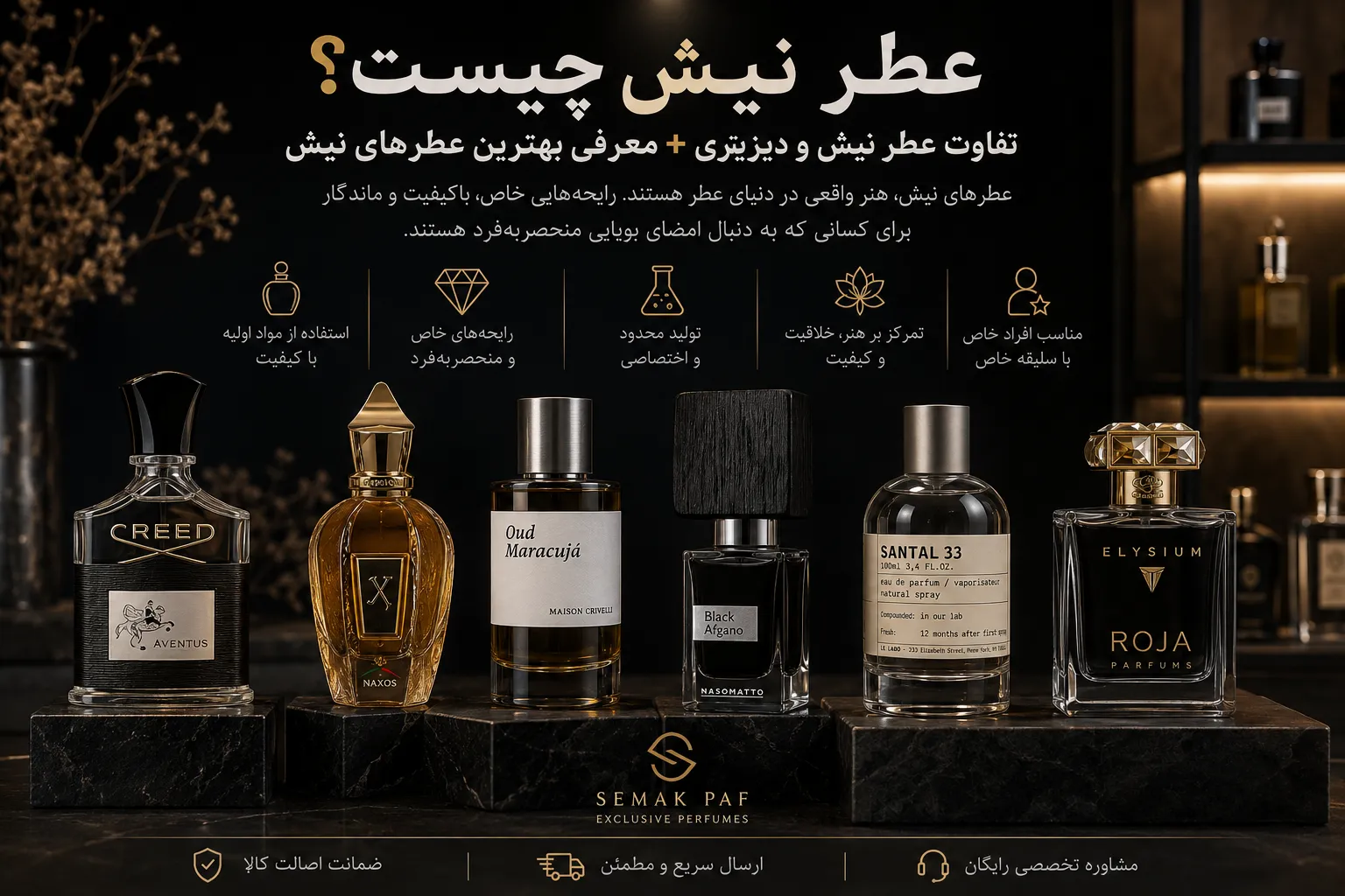 عطر نیش چیست؟ تفاوت عطر نیش و دیزاینری + معرفی بهترین عطرهای نیش موجود در Semak Paf